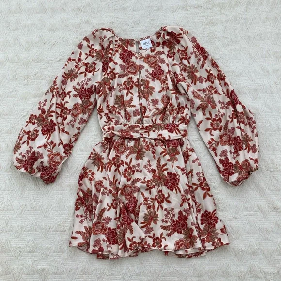Worn twice Misa Los Angeles Kara floral mini dress